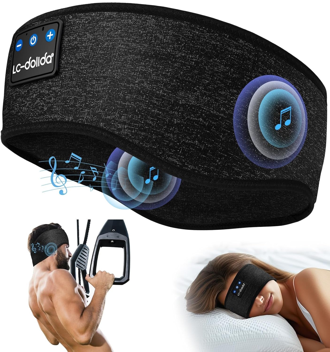 Bluetooth Headband, Sleep Headphones Headband Headphones Earphones Wireless, Sleep Mask for Sleeping, Sports, Gifts, Workout, Jogging, Yoga,Insomnia, Air Travel, Meditation