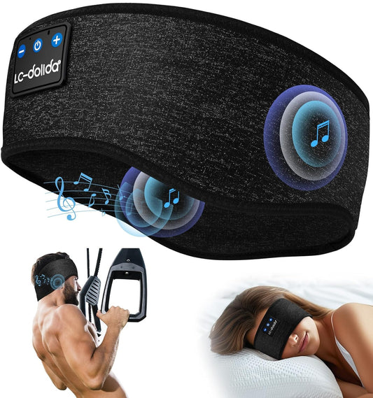 Bluetooth Headband, Sleep Headphones Headband Headphones Earphones Wireless, Sleep Mask for Sleeping, Sports, Gifts, Workout, Jogging, Yoga,Insomnia, Air Travel, Meditation