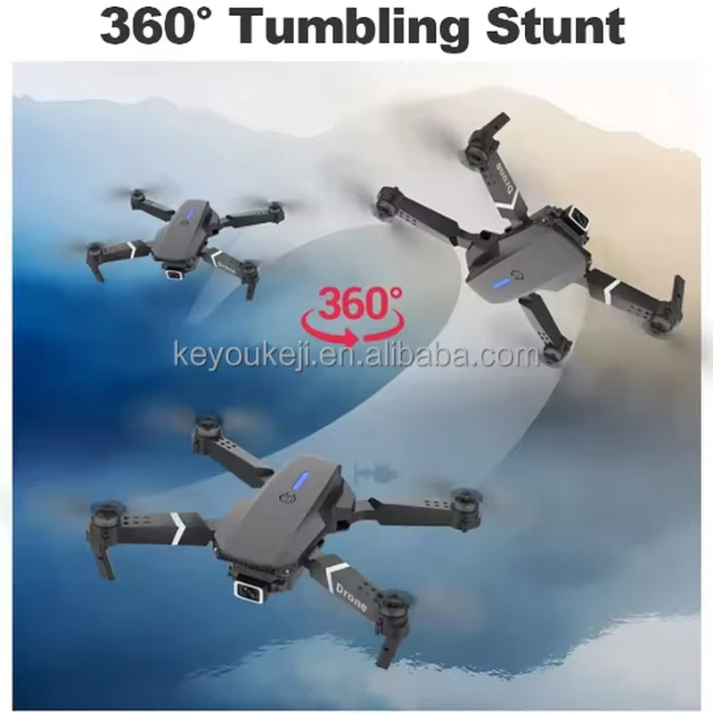Wholesale E88 Mini Drone 4K Hd Dual Camera Fpv 15 Minutes Flying Long Range Rc Quadcopter Foldable Drone for Beginner