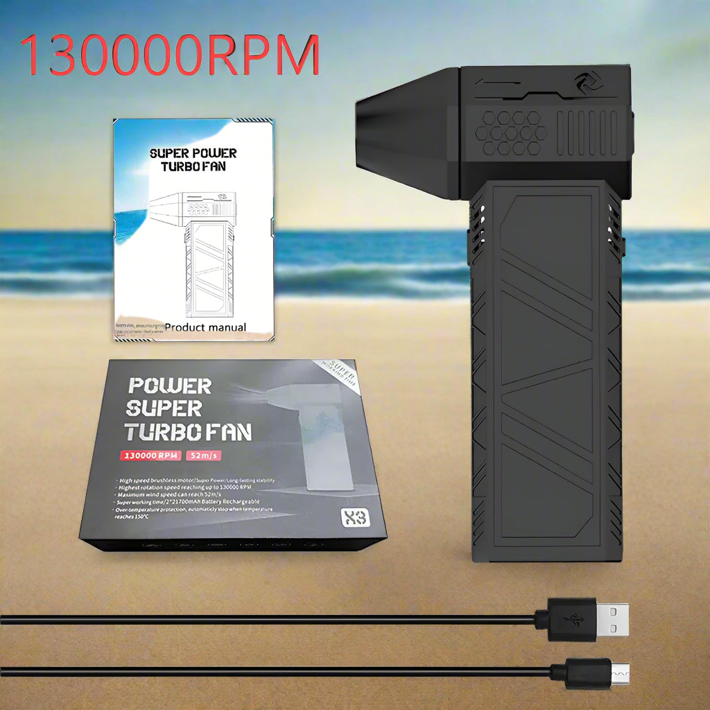 Mini Turbo Jet Fan Electric Air Duster with 1&3 Gear Adjustable Speed 130000RPM 52M/S Car Computer Cleaning Blower Tool Kit