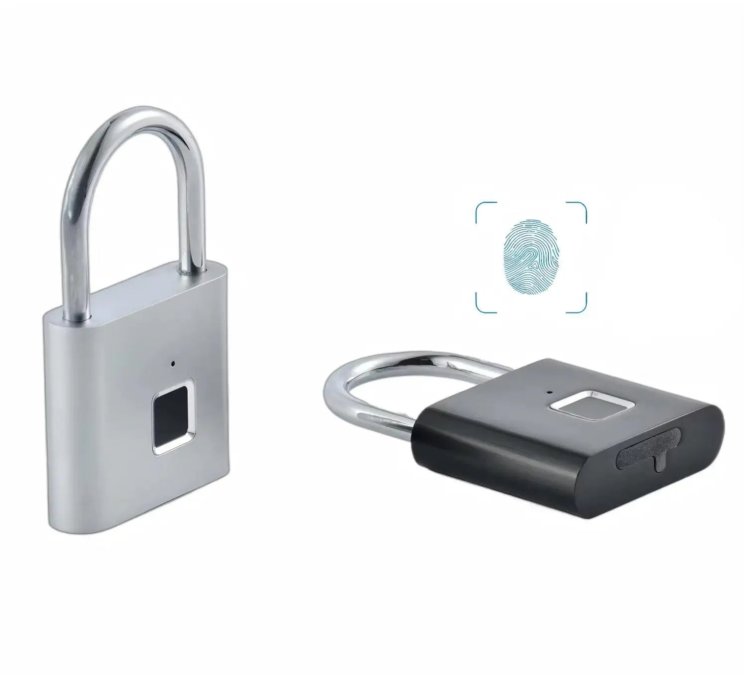 Waterproof Ip54 Smart Digital Alarm Fingerprint Pad Lock Smart Biometric Fingerprint Padlock for Box Bag Bike Door Warehouse
