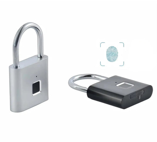 Waterproof Ip54 Smart Digital Alarm Fingerprint Pad Lock Smart Biometric Fingerprint Padlock for Box Bag Bike Door Warehouse