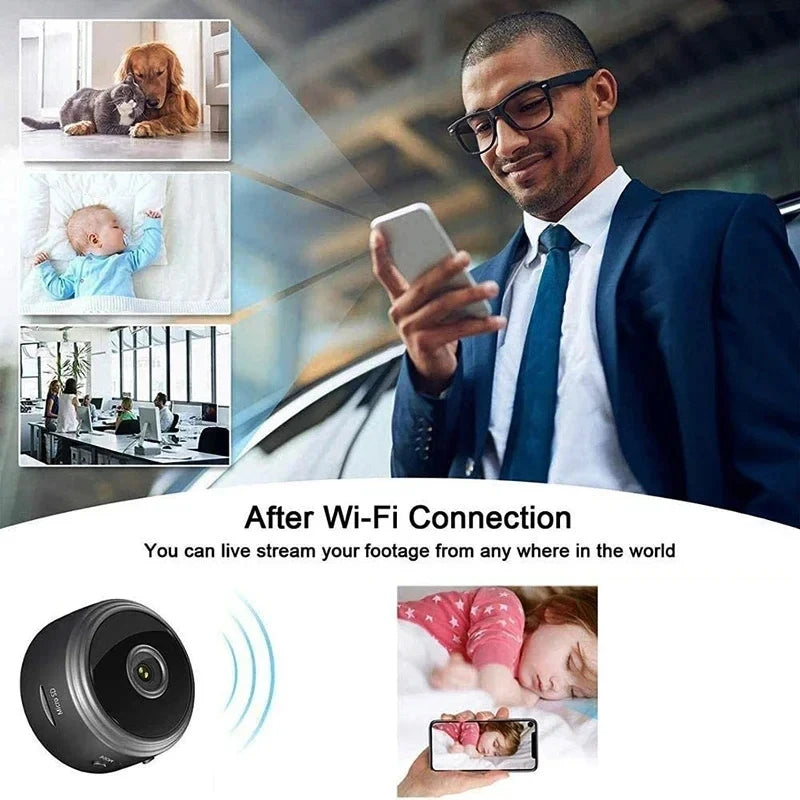 A9 Wireless Mini WiFi Camera - Smart Home Security and Monitoring Solution for Infants and Pets