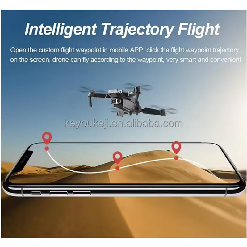 Wholesale E88 Mini Drone 4K Hd Dual Camera Fpv 15 Minutes Flying Long Range Rc Quadcopter Foldable Drone for Beginner