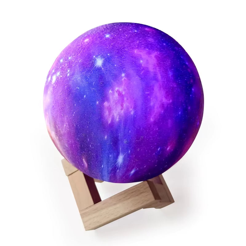 Real Price 12Cm 20Cm Star Kids Night Light LED Moon Table Touch Lamp with Wood Stand